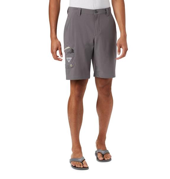 Columbia PFG Terminal Tackle Shorts Grey Khaki For Men's NZ81537 New Zealand